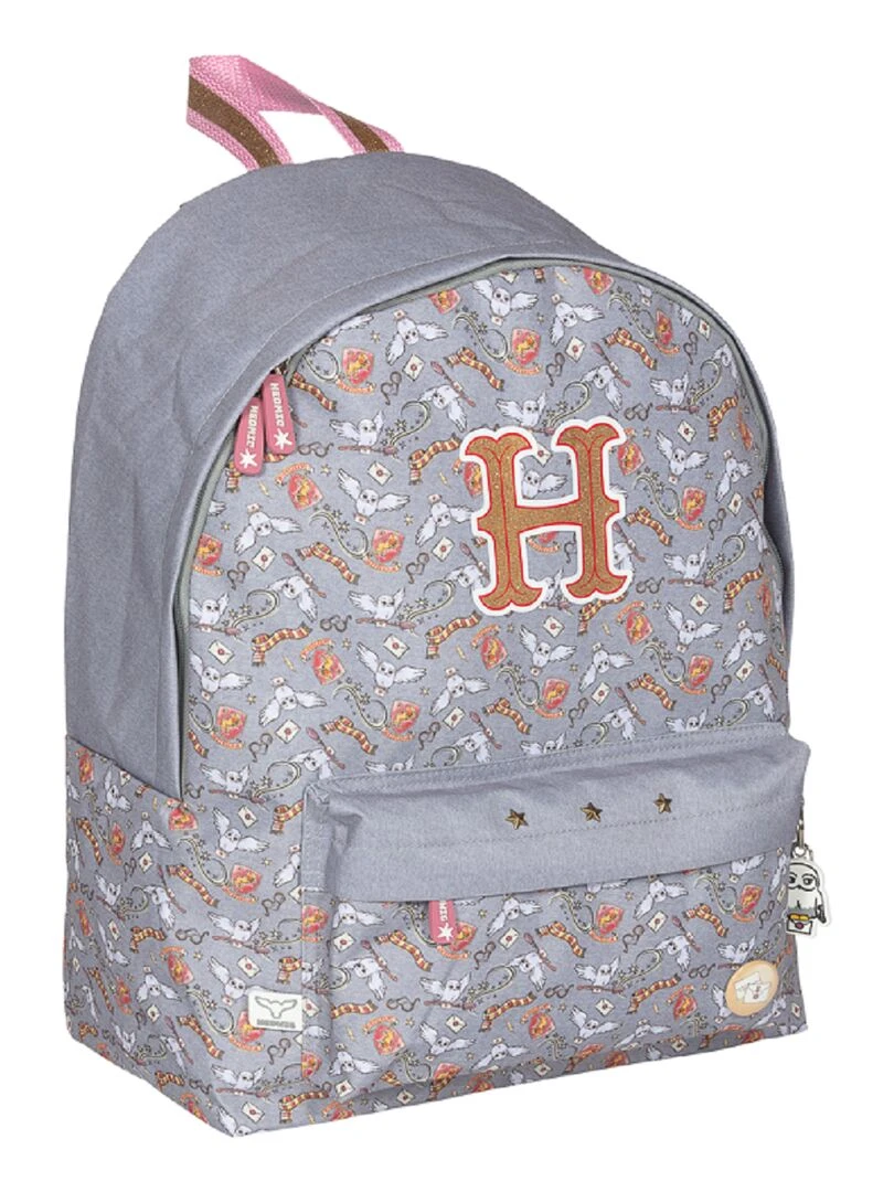 SAC A DOS BORNE 1 COMPARTIMENT HARRY POTTER HEDWIG Gris