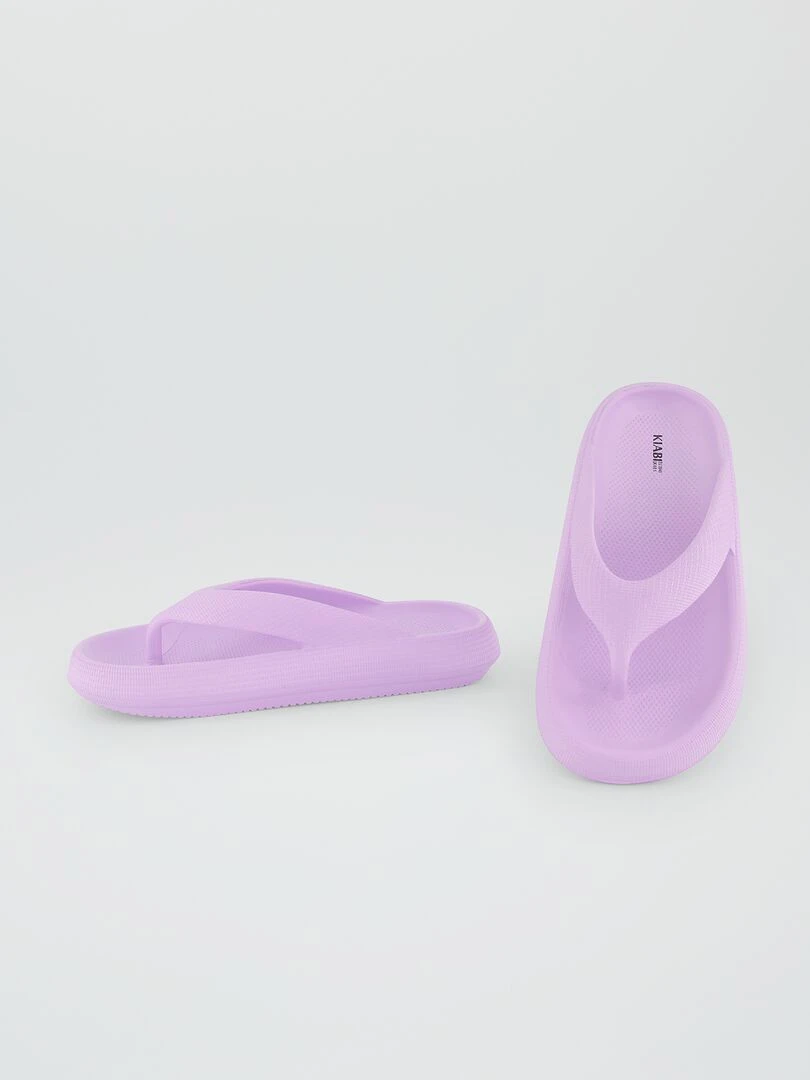 Tongs à semelles épaisses   Violet