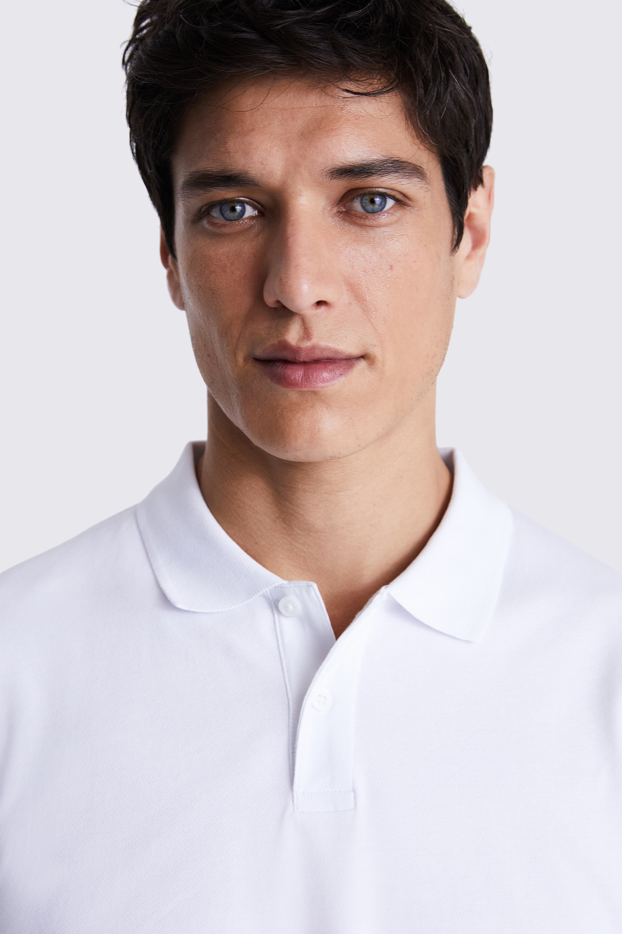 White Piqué Polo Shirt   Buy Online at Moss
