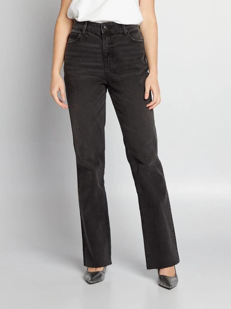 Jean flare à taille haute Noir
