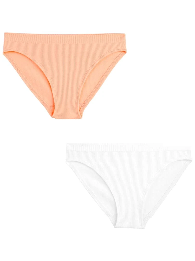 Lot de 2 culottes rose et blanche fille Saeva Rose