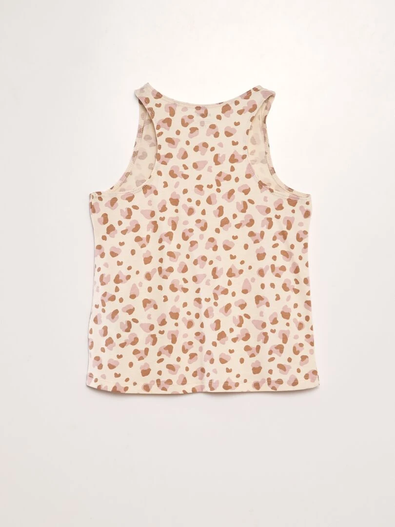 Débardeur imprimé à dos nageur   Beige