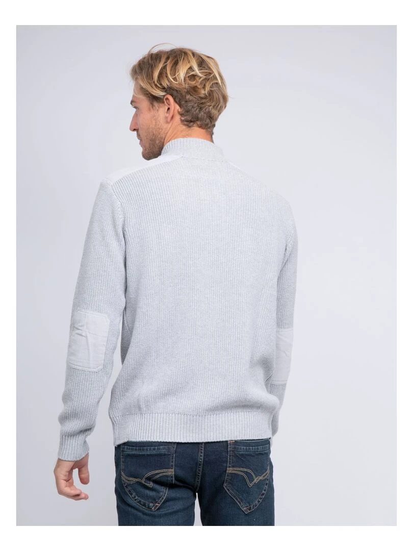 Pull col montant boutonné LOGANI Gris