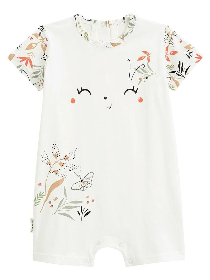 Combishort bébé Toscane Ecru