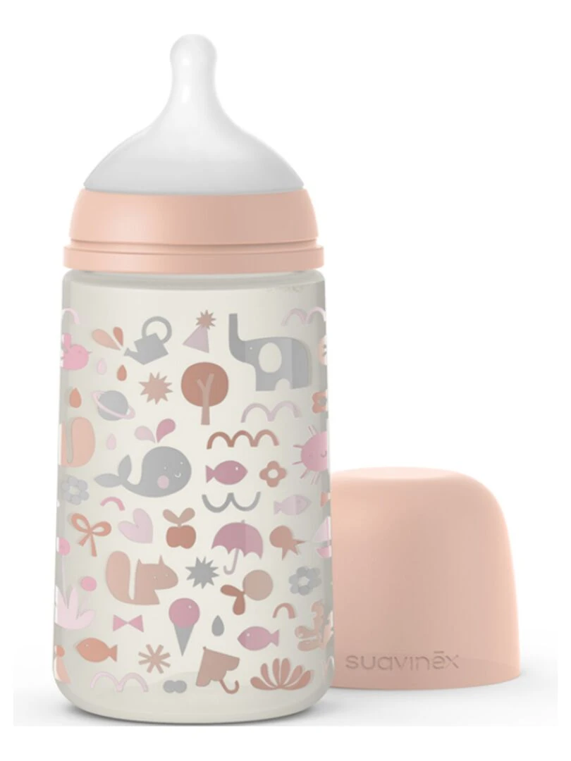 Biberon Avec Tétine Symétrique Sx Pro M Mémories Rose Corail (270 Ml) Rose