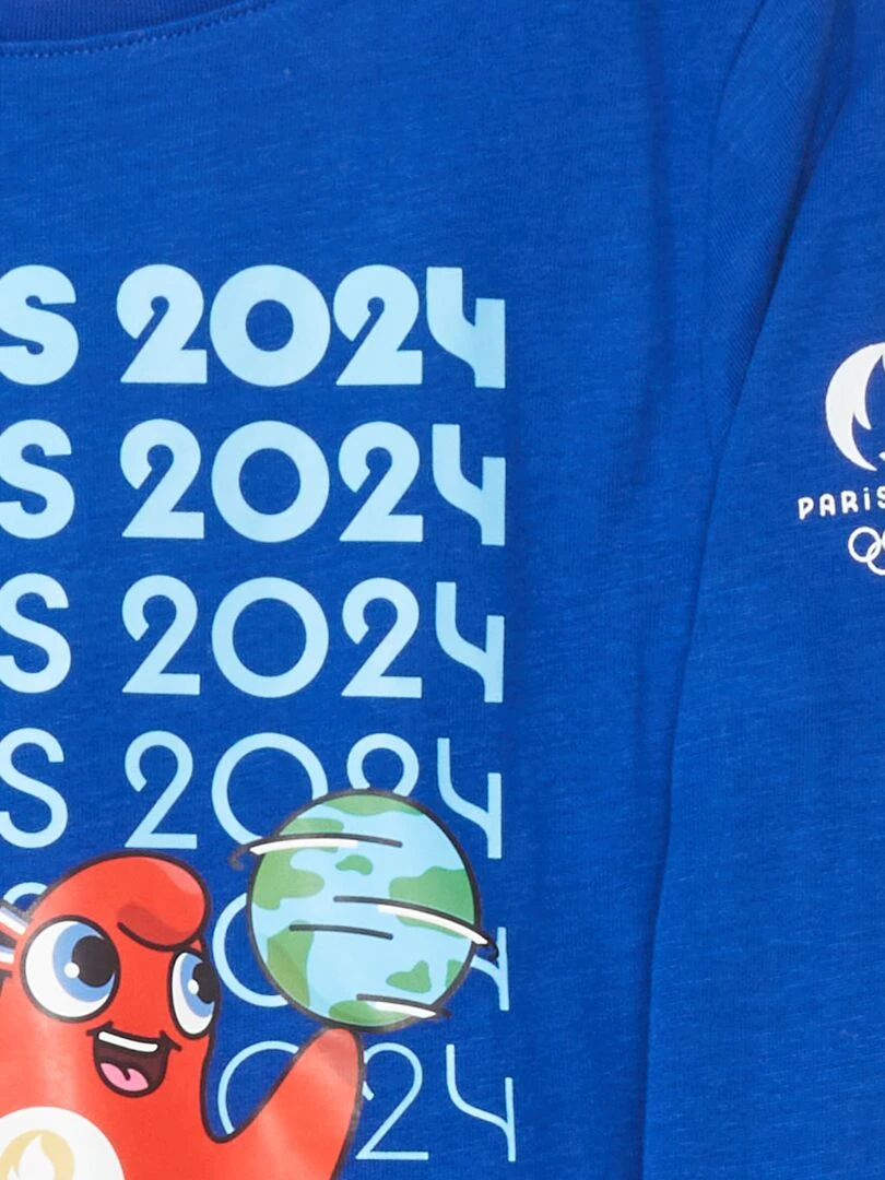 T shirt manches longues   Paris 2024   Bleu