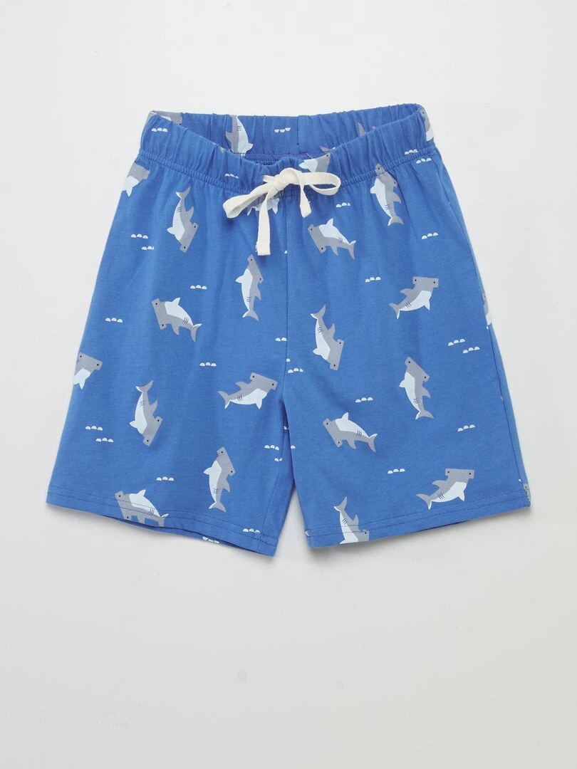 Ensemble pyjama t shirt + short 'requin'   Bleu