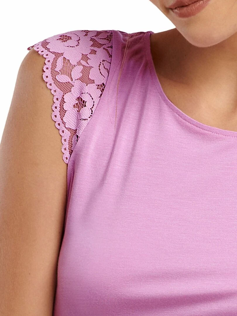 Top manches courtes Retromania   Rose