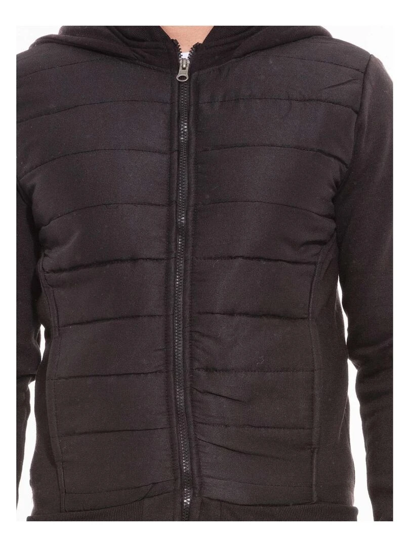 Sweat zippé capuche blouson WAPALA   Noir