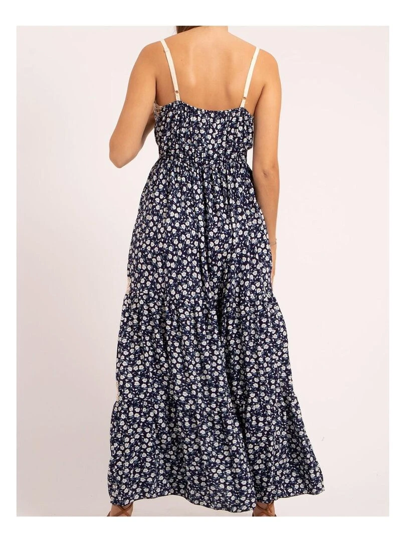 Robe longue motifs INOZEL Bleu marine