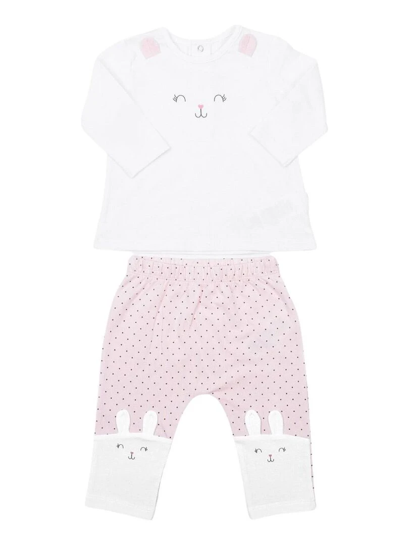 Pyjama bébé 2 pièces LAPIN Rose