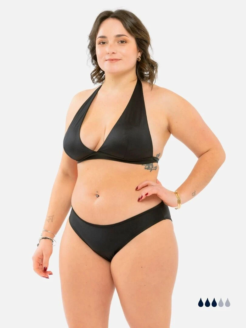 Bas de Maillot de bain Menstruel   Flux moyen   Eva   Noir