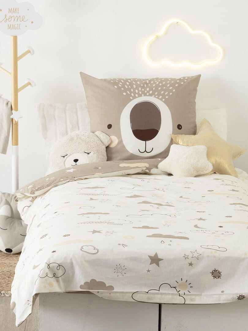 Parure de lit Ours Beige