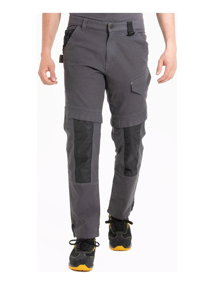 Pantalon coupe charpentier avec ouverture pour insertion de genouillères HARDY 'Rica Lewis' gris anthracite