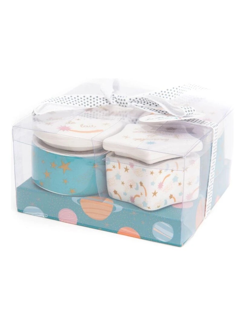 Coffret cadeau de naissance Etoiles   Bleu