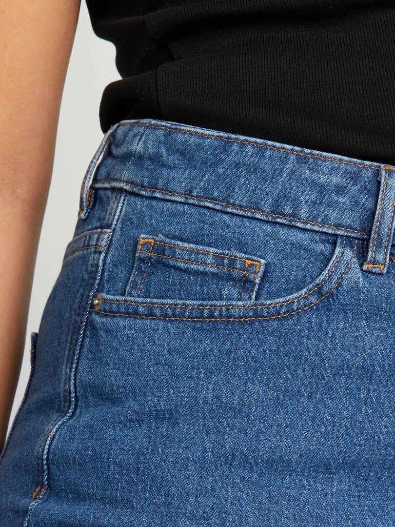 Short en jean à taille haute   Stone