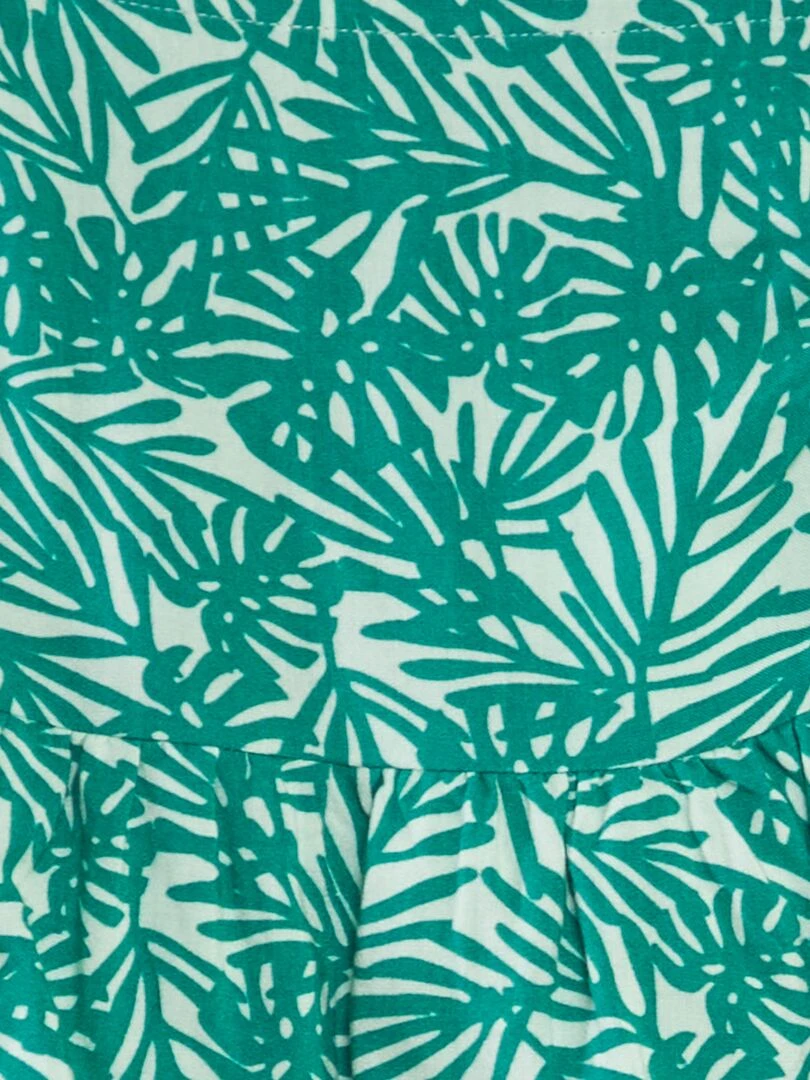 Jupe imprimée volantée   Vert