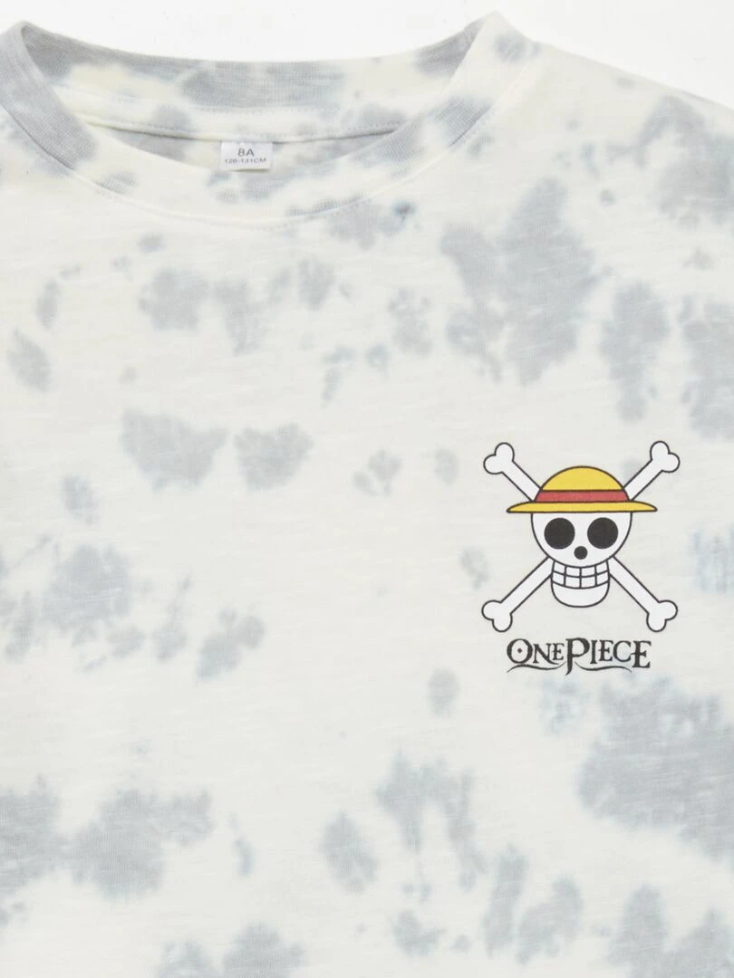 T shirt 'One Piece' manches courtes   Blanc