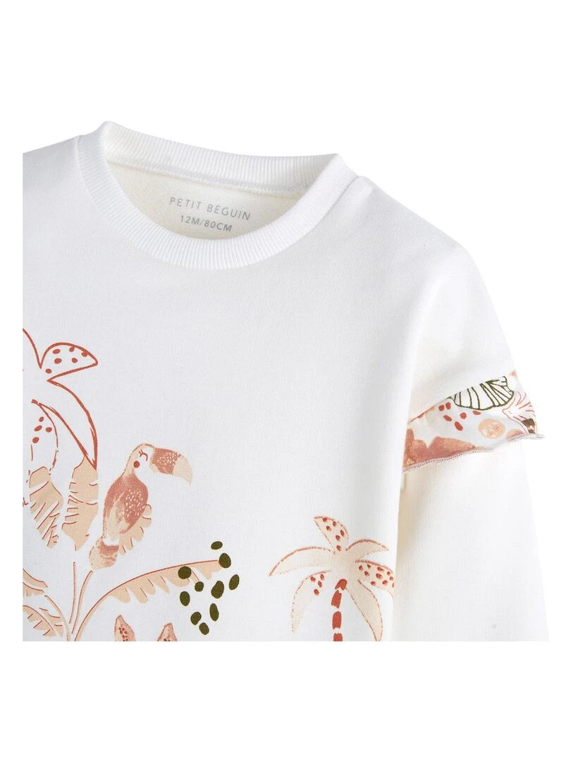 Sweat shirt bébé Para   Ecru