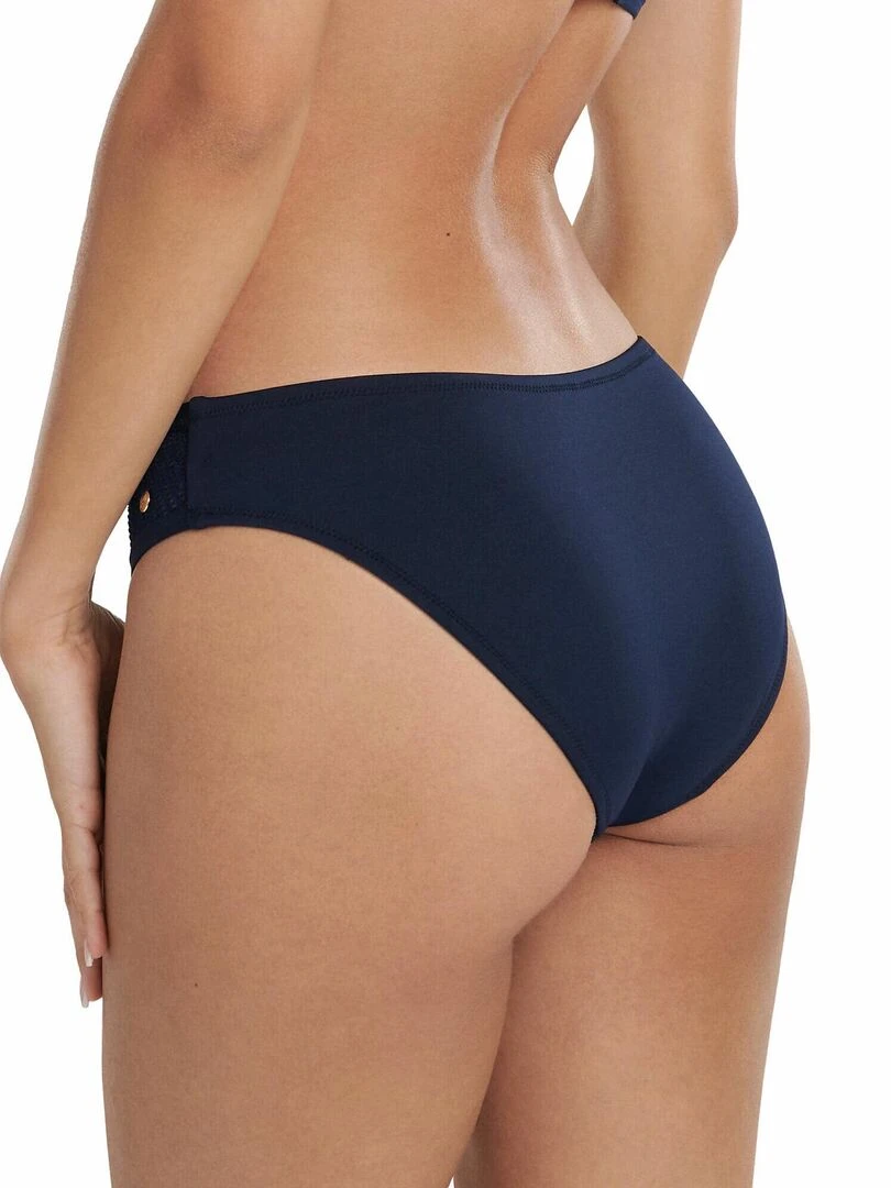 Bas maillot slip de bain à nouettes amovibles Santorini Bleu