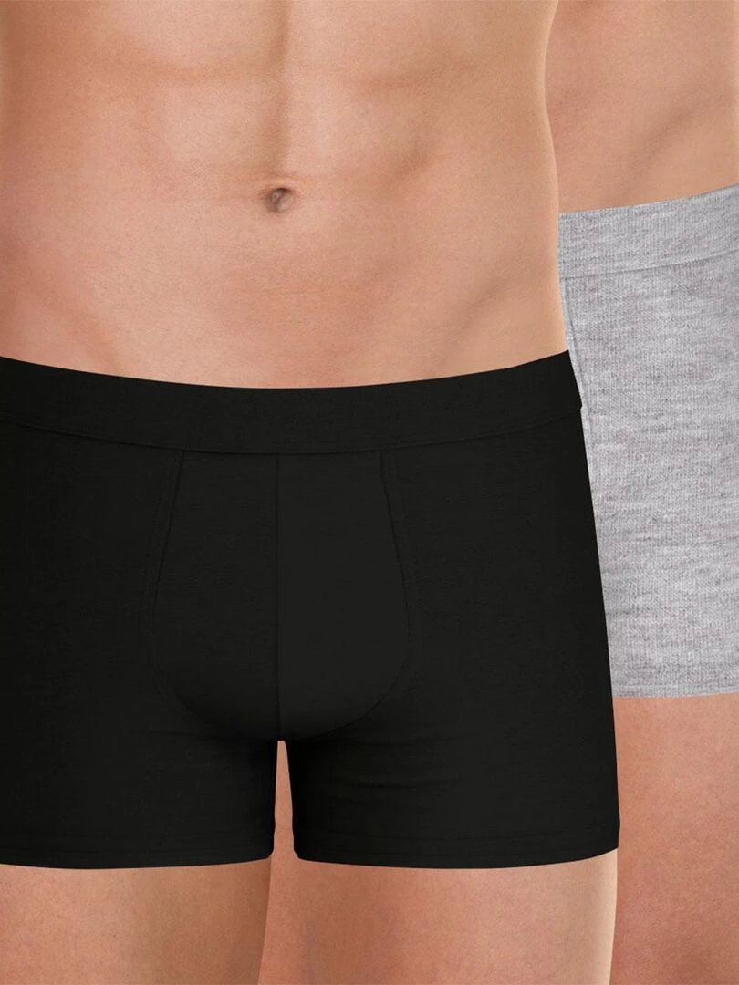 Lot de 2 boxers homme Fusion Noir Gris
