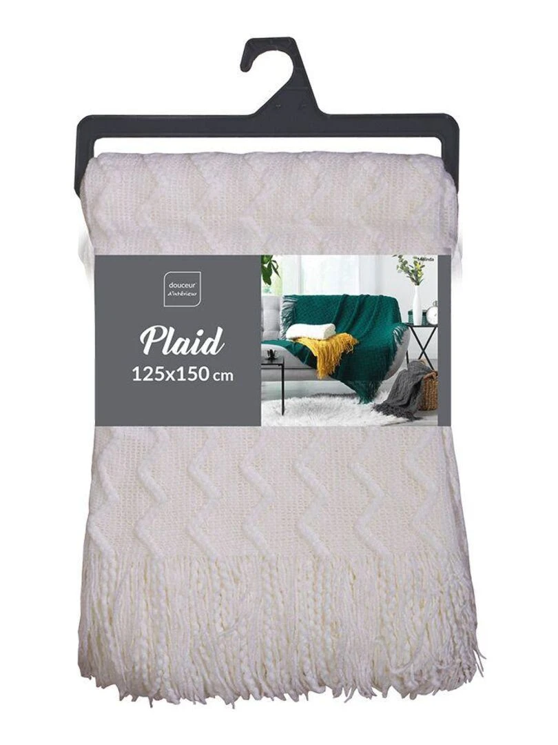 Plaid Melinda   Blanc