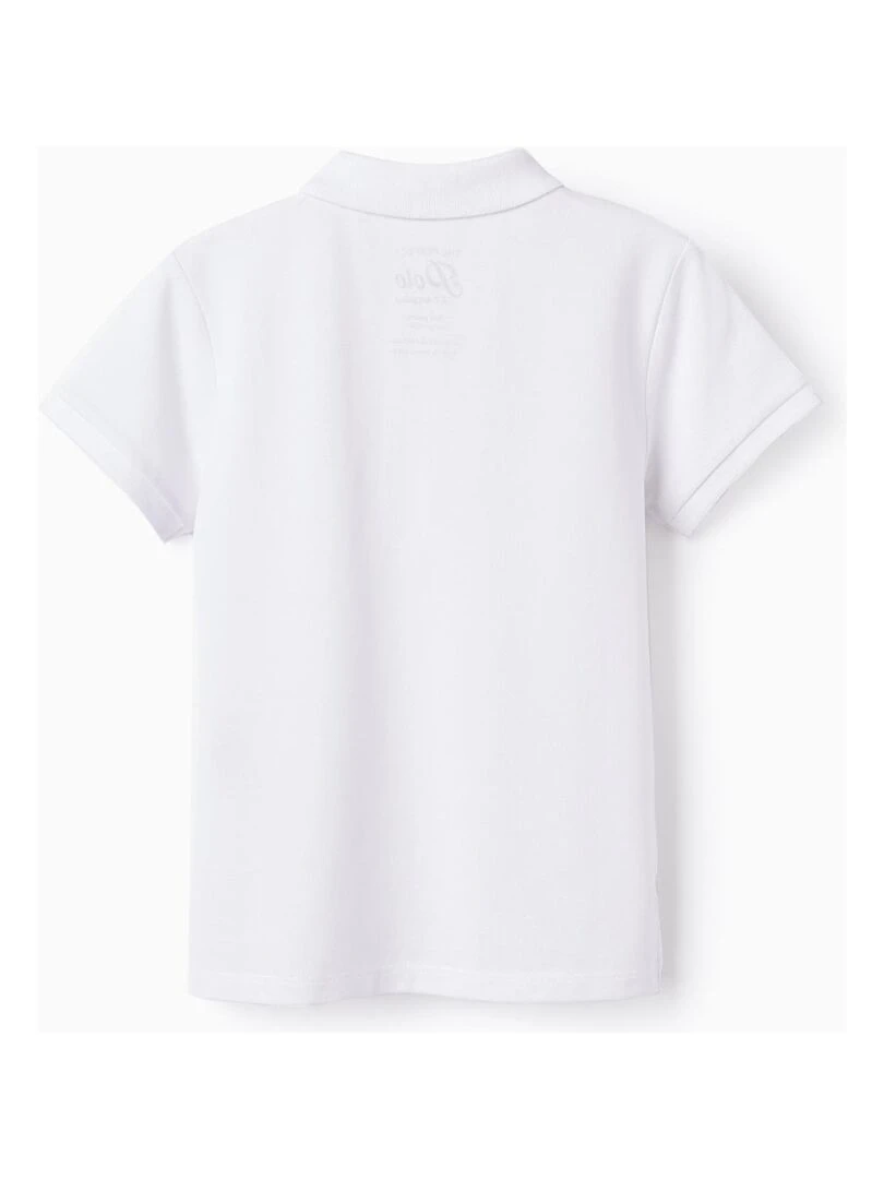 Polo en Coton pour Garçon manches courtes Blanc