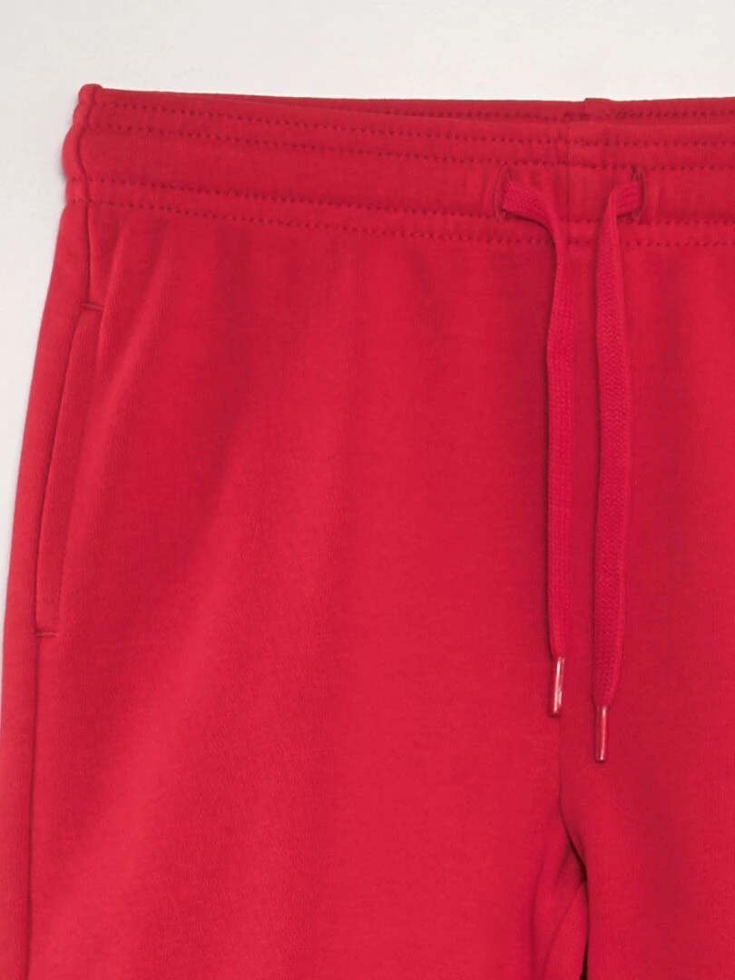 Bermuda en french terry   rouge