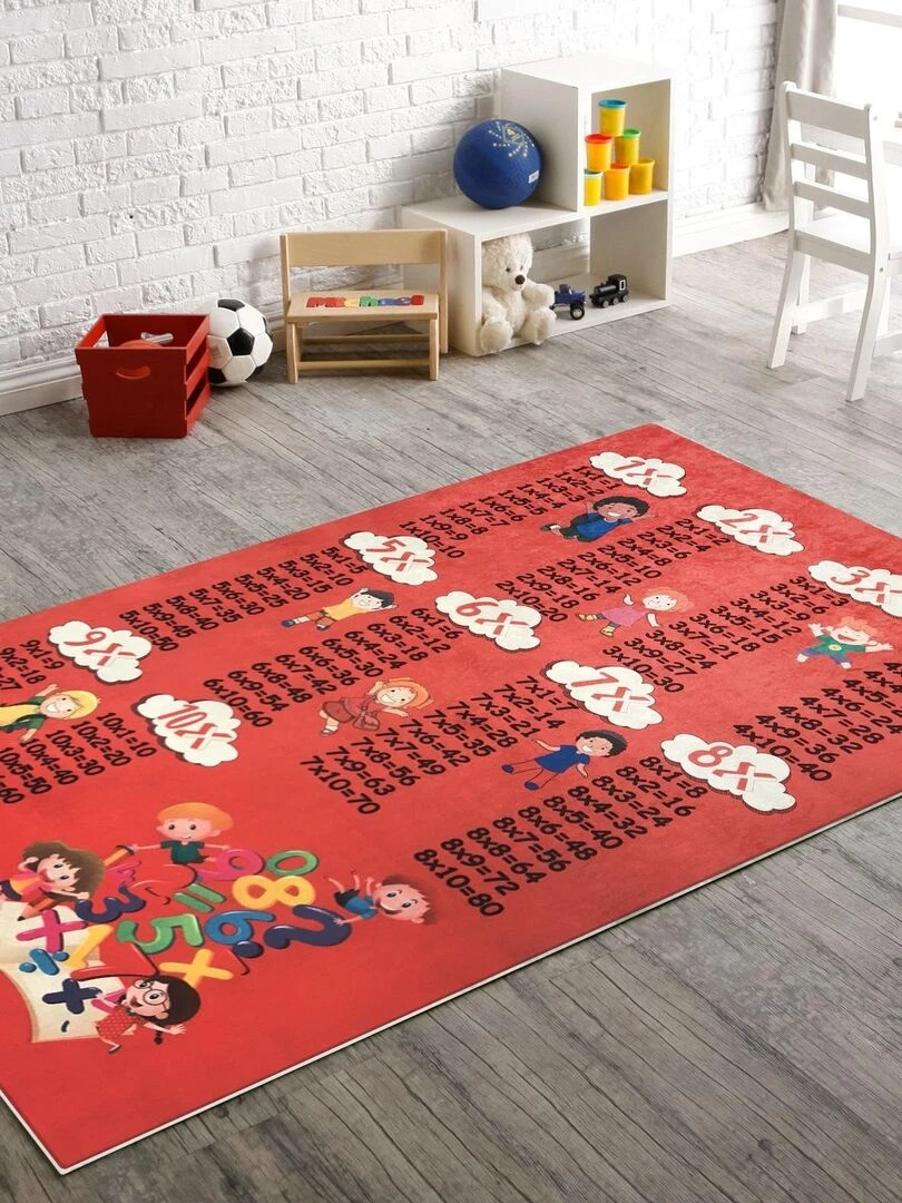 Tapis Multiplication Rouge Rouge