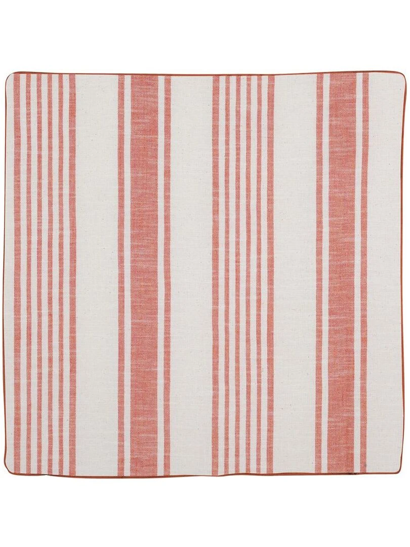 Housse de coussin Effet rayures d'antan Rouge