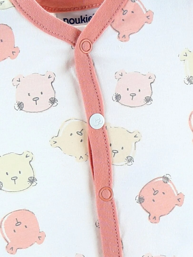 Pyjama combi longue iconique en coton bio    Noukie's   Rose