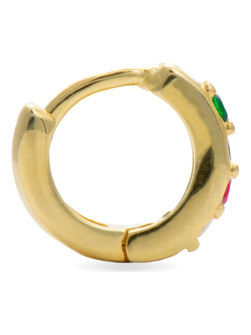 Boucles d'oreilles  Zule en Argent 925 et Zirconia multicolore plaqué or jaune 18 K   Multicolore