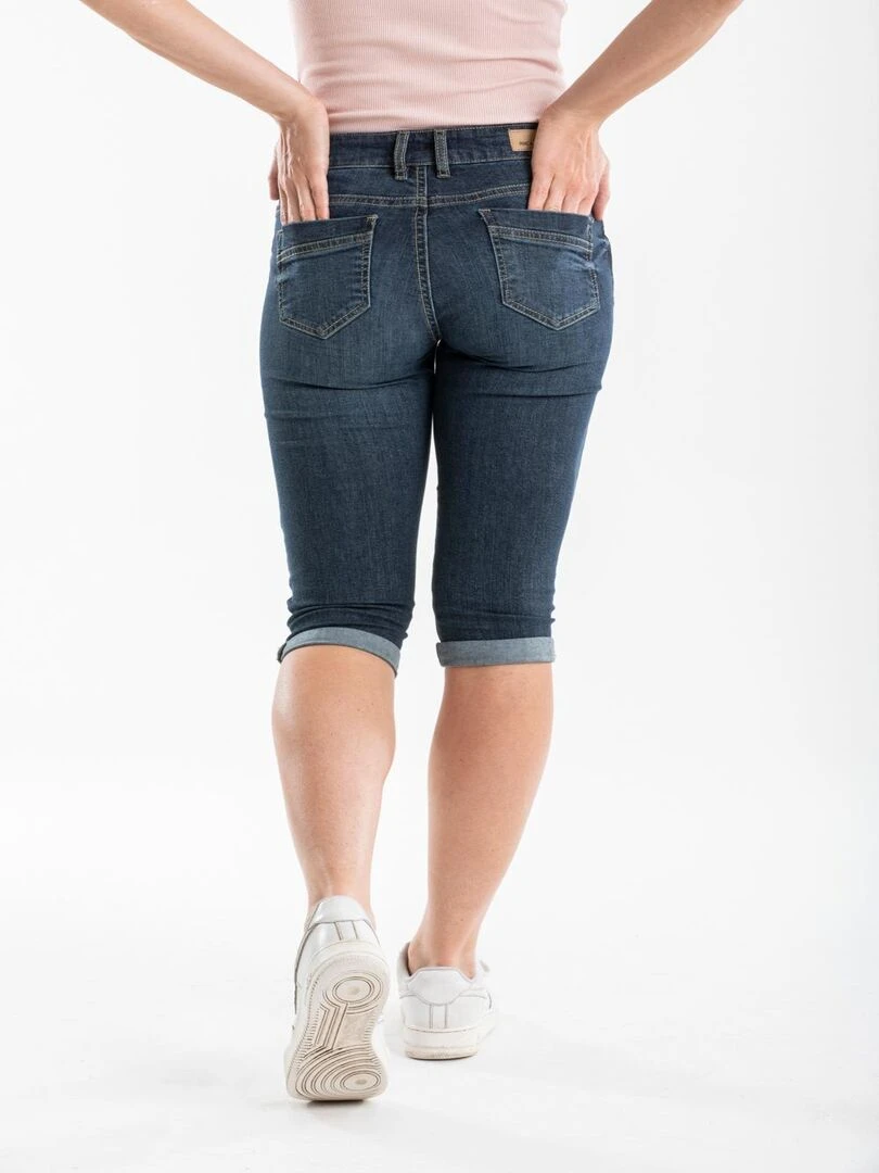 Pantacourt stretch coupe slim FAIKA 'Rica Lewis'   Bleu
