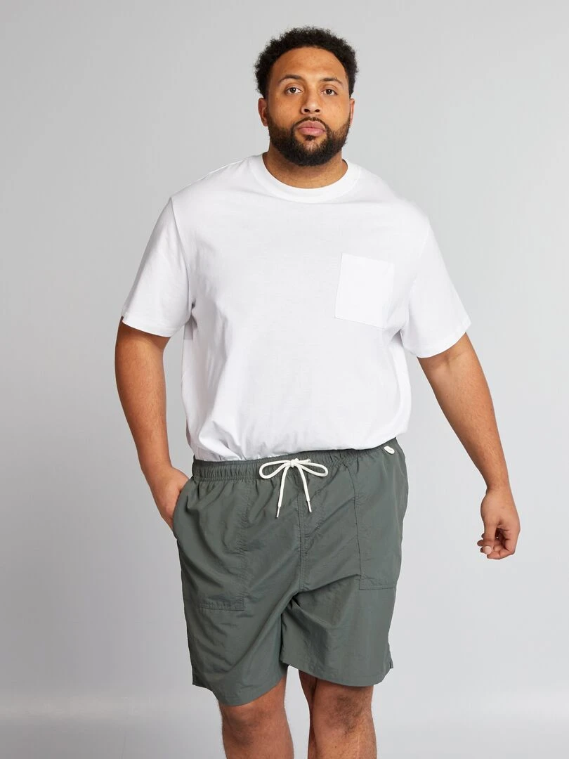 Short de bain Kaki