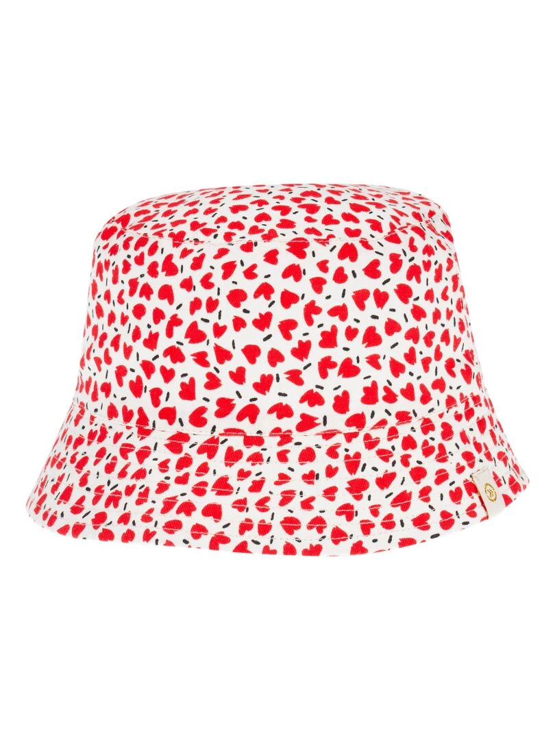 Bob Enfant 4 8 ans imprimé Cœurs Blanc Rouge