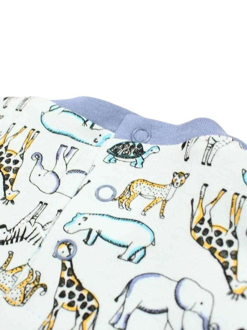 Lee Cooper   Combishort bébé garçon imprimé logo en coton   Bleu