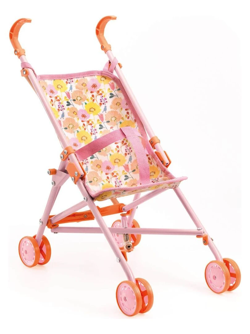 Accessoire pour poupon Poméa 32 cm : Poussette Flowers 54 cm N/A