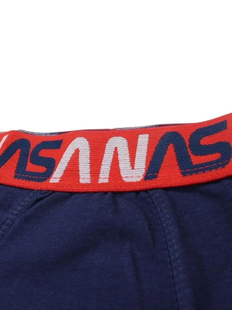 Nasa   Boxer homme imprimé logo en coton   Bleu marine