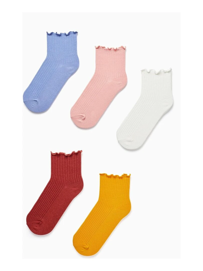 Pack 5 Paires de Chaussettes Côtelées pour Fille ACE CLUBS Multicolore