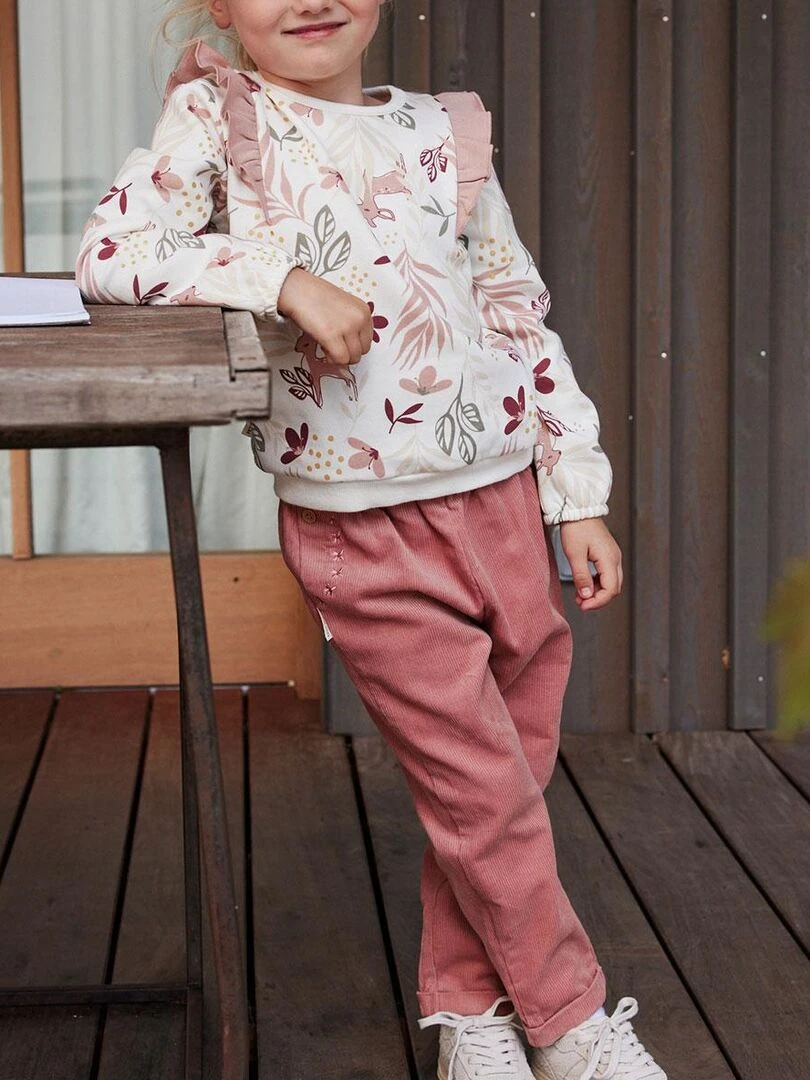 Pantalon bébé en velours côtelé Rosa   Rose