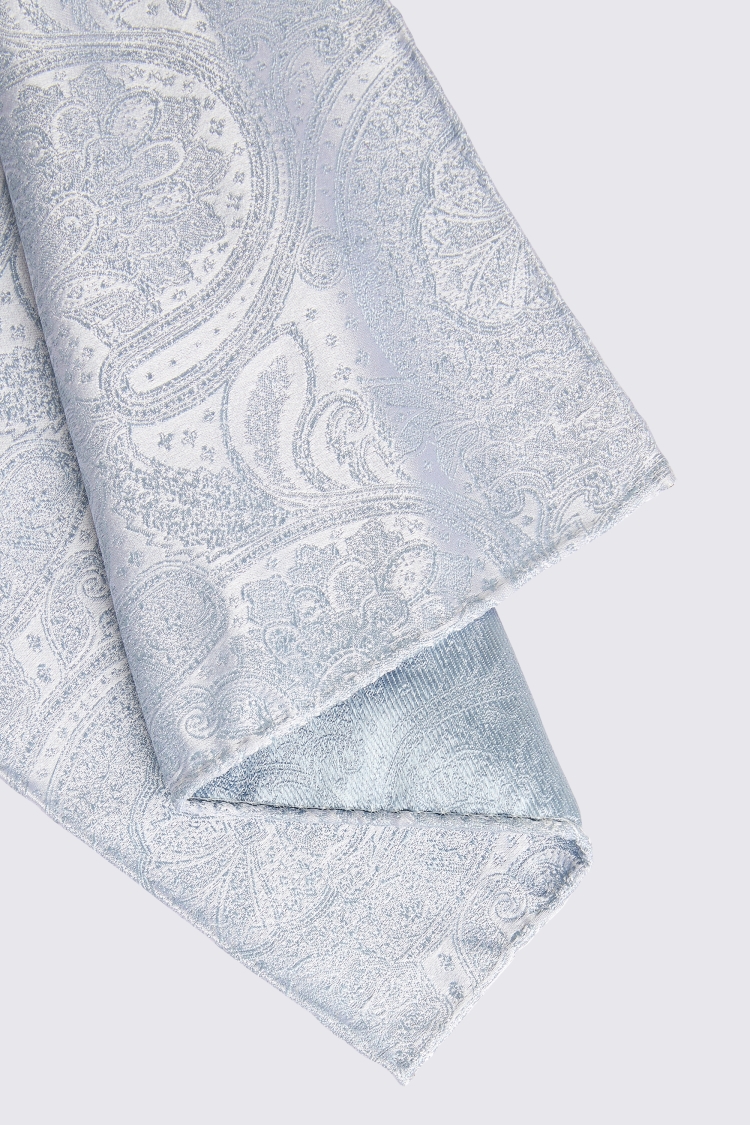 Sky Wedding Paisley Pocket Square Buy Online at Moss