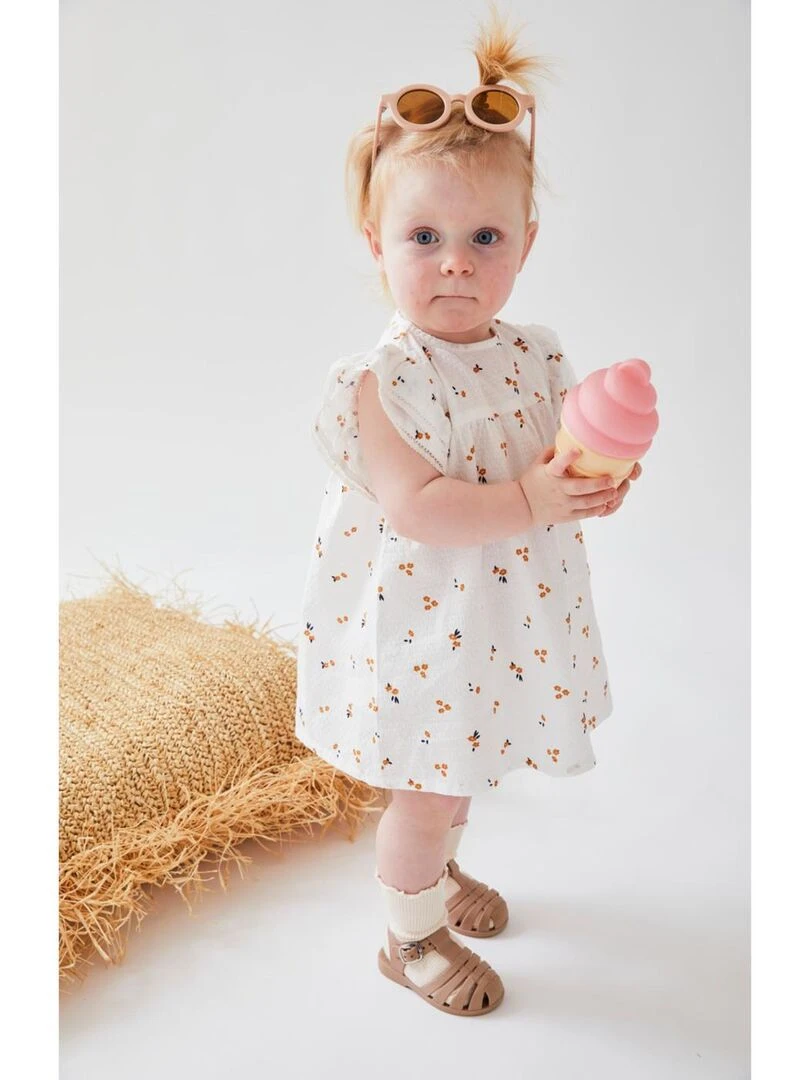 Set robe + bloomer imprimé fleuri    Noukie's   Blanc