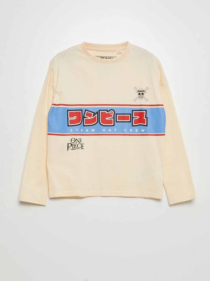 T shirt 'One piece' Beige