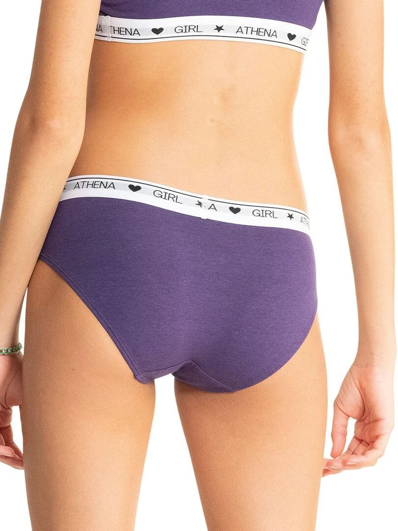Lot de 2 slips fille Coton Ultra Doux   Fille   Blanc Violet