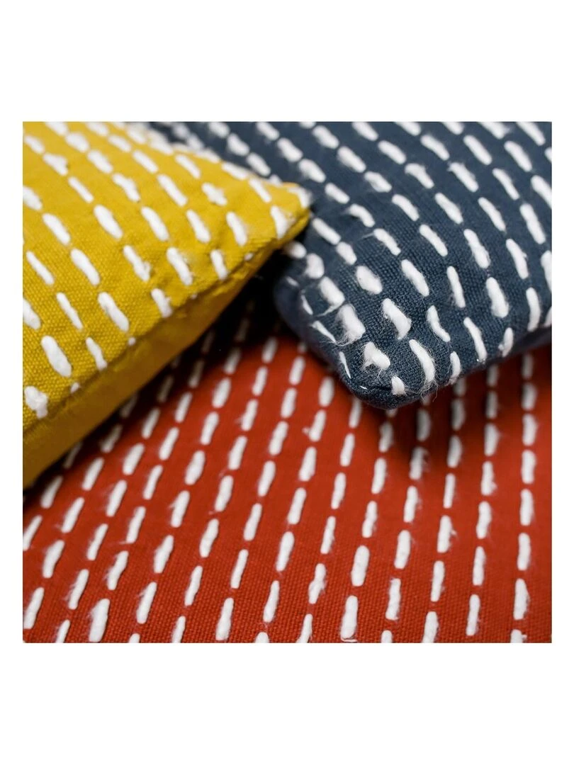 Coussin décoration chiné bicolore 'DESERT CHIK' 'TODAY' Jaune