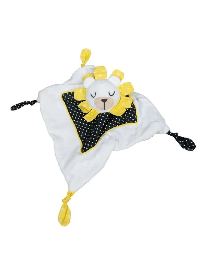 Doudou mouchoir en velours blanc   SAUTHON   Blanc