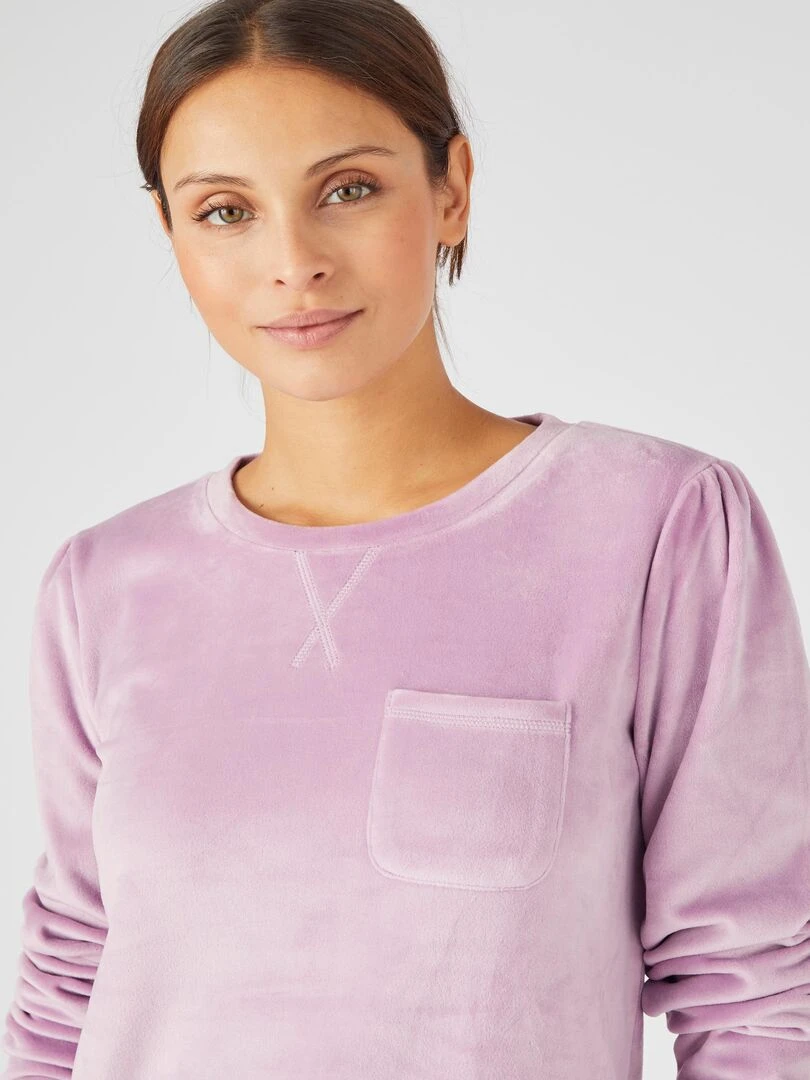 Pyjama velours Thermolactyl Damart Violet