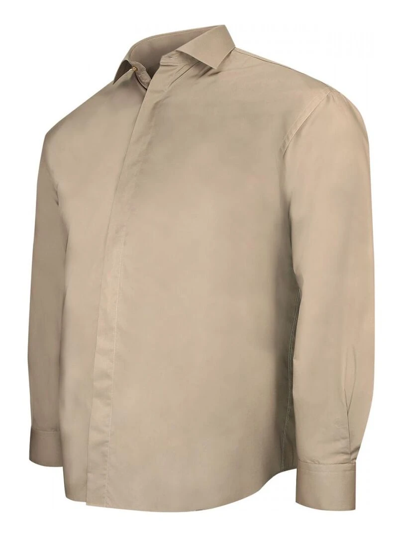Chemise habillée gorge cachée CACHET   Beige