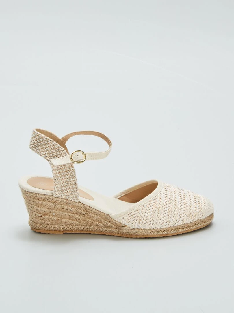 Sandales compensée Beige