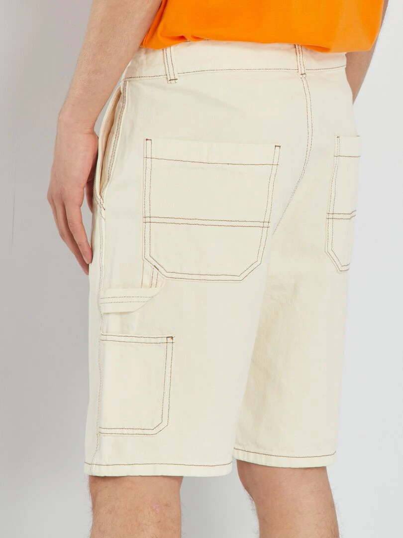 Bermuda en jean   Beige